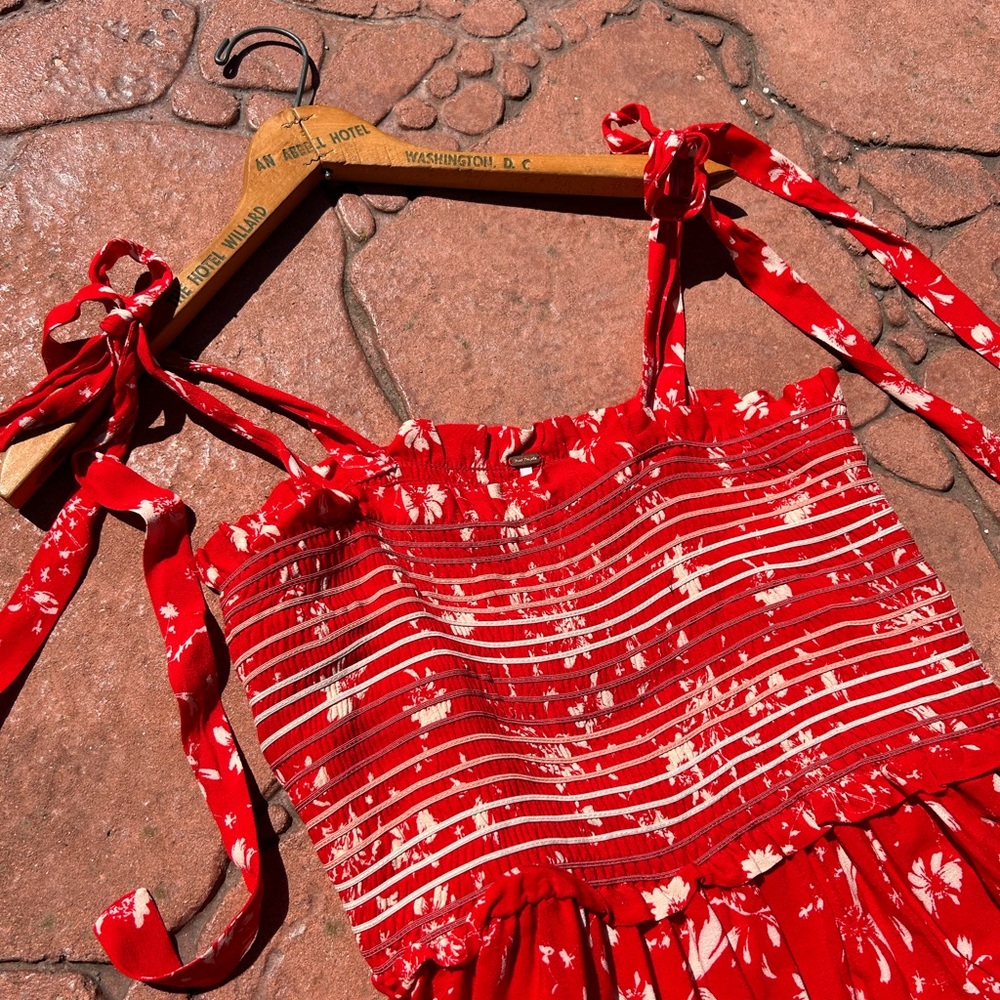 COPY - Red Free People Color My World Jumpsuit